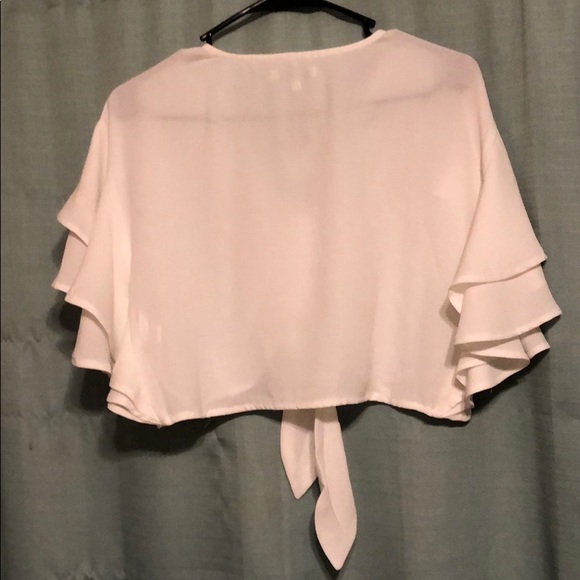 New moon river white crop tie top S - Picture 3 of 3